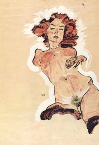 Егон Шиле. „Женски торс“. 1910