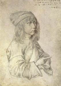 Албрехт Дюрер. „Автопортрет“ (рисунка със сребърен молив). 1484