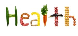 Variety of Foods Spelling the Word Health