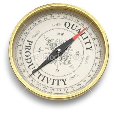 stock-photo-10070352-compass-pointing-to-quality-and-productivity