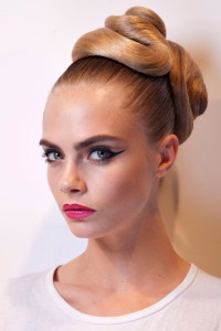 Cara Delevingne backstage at Issa Spring 2013