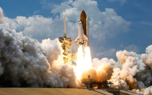 Space-Rocket-Taking-Flight-Wallpaper